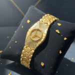 22K Gold Mercedes-Emblem Statement Bracelet