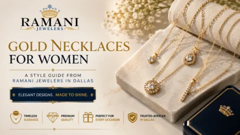 Elegant gold necklaces for women from Ramani Jewelers in Dallas