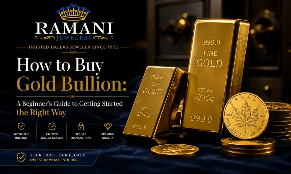 Gold bullion bars and coins for beginners buying gold in Dallas, TX