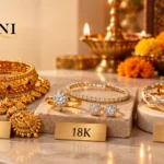 22K vs 18K vs 14K gold jewelry comparison showing different gold purity levels and jewelry styles